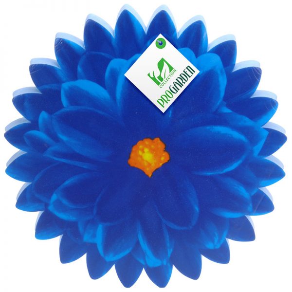 kniemat in bloemvorm blauw