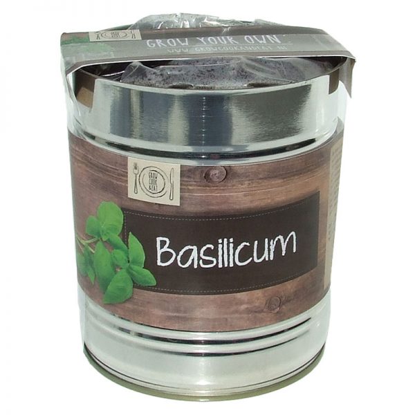 tinnen blik basilicum