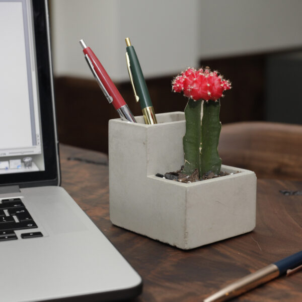 betonnen bureau planter